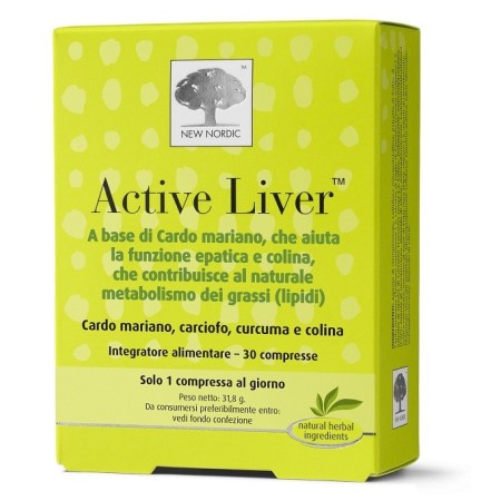New Nordic Active Liver Integratore Cardo Mariano Fegato 60 Compresse