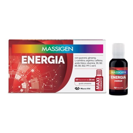 Massigen Energia Integratore Tonico Energetico 10 Flaconcini