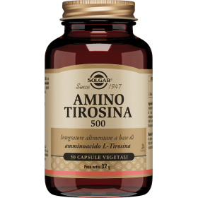 Solgar Amino Tirosina 500 Integratore Tiroide 50 Capsule Vegetali