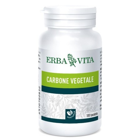 Erba Vita Carbone Vegetale Integratore Intestinale 100 Tavolette