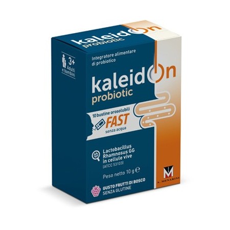 Kaleidon Probiotic Fast Frutti di Bosco Integratore Probiotico 10 Bustine Orosolubili
