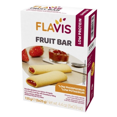 Mevalia Flavis Fruit Bar Barrette Aproteiche alla Fragola 125 g
