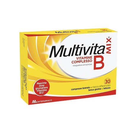 Multivitamix Vitamina B Integratore Contro Stanchezza e Rinforza Le Difese Immunitarie 30 Compresse